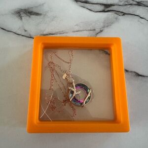 Rose Gold Multicolor Pendant Necklace